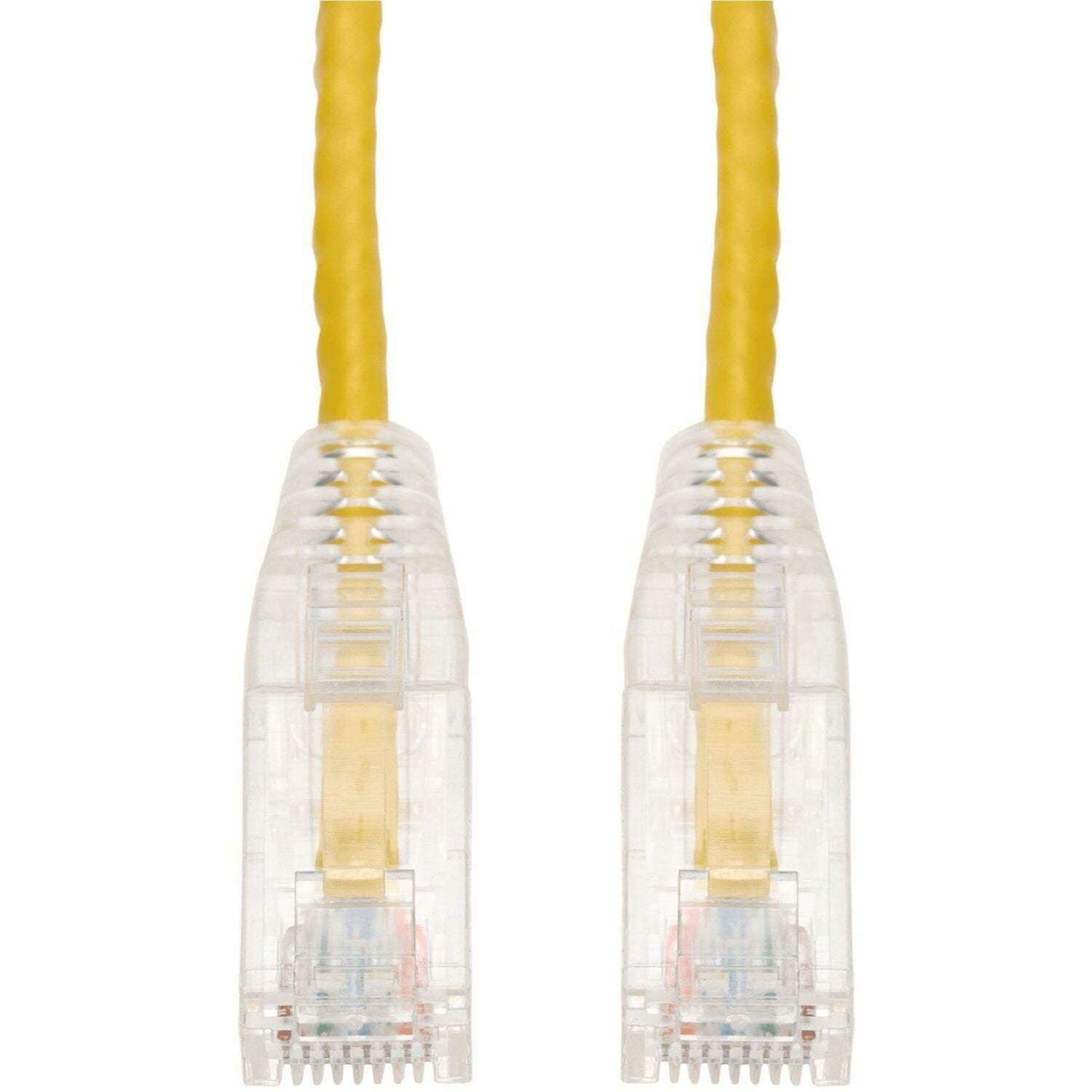 AddOn 15ft Yellow CAT 6 Slim PVC Ethernet Cable Snagless Clear-Claw RJ-45 M/M - ADD-15FSLCAT6-YW