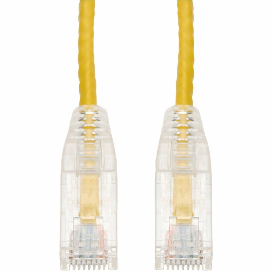 AddOn 15ft Yellow CAT 6 Slim PVC Ethernet Cable Snagless Clear-Claw RJ-45 M/M - ADD-15FSLCAT6-YW