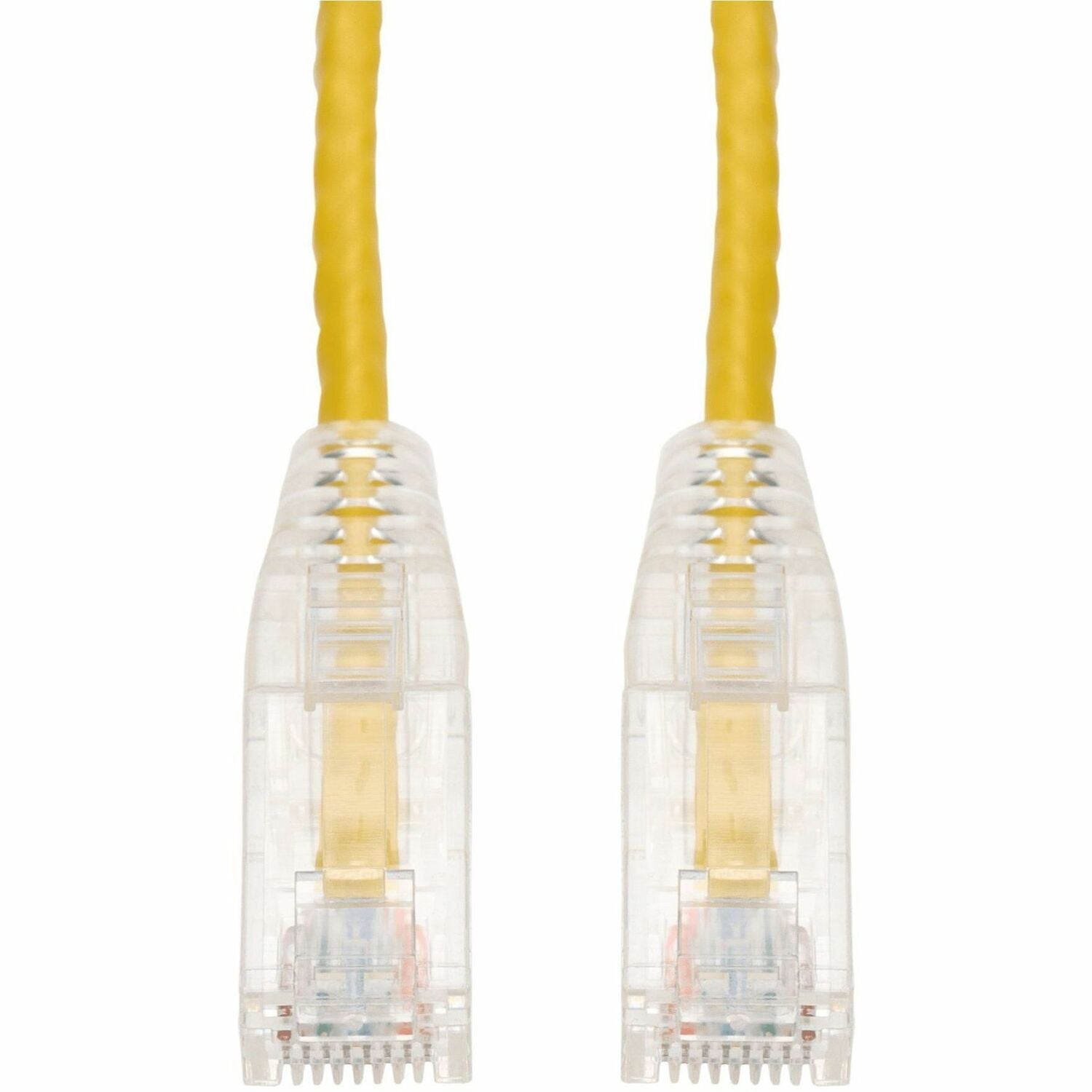 AddOn 15ft Yellow CAT 6 Slim PVC Ethernet Cable Snagless Clear-Claw RJ-45 M/M - ADD-15FSLCAT6-YW