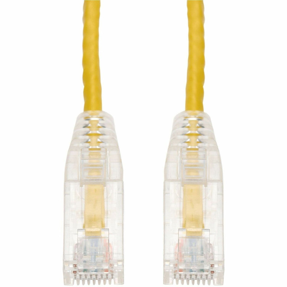 AddOn 15ft Yellow CAT 6 Slim PVC Ethernet Cable Snagless Clear-Claw RJ-45 M/M - ADD-15FSLCAT6-YW
