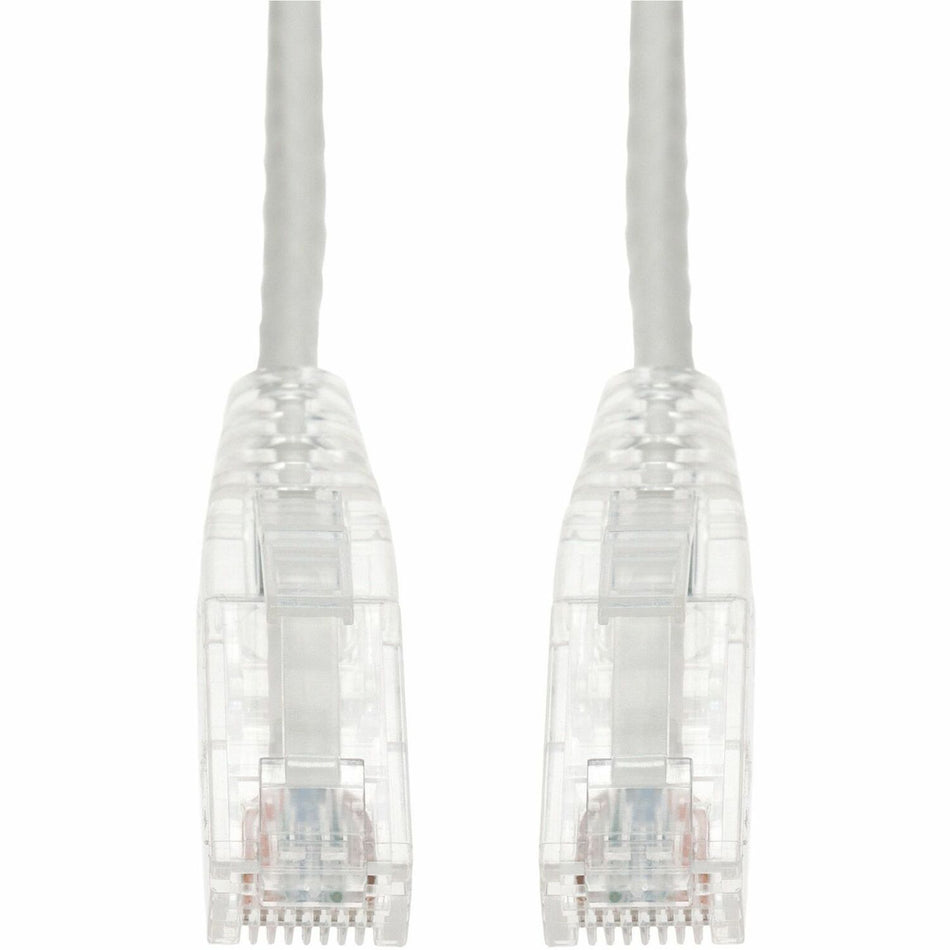 AddOn 7ft White CAT 6 Slim PVC Ethernet Cable Snagless Clear-Claw RJ-45 M/M - ADD-7FSLCAT6-WE