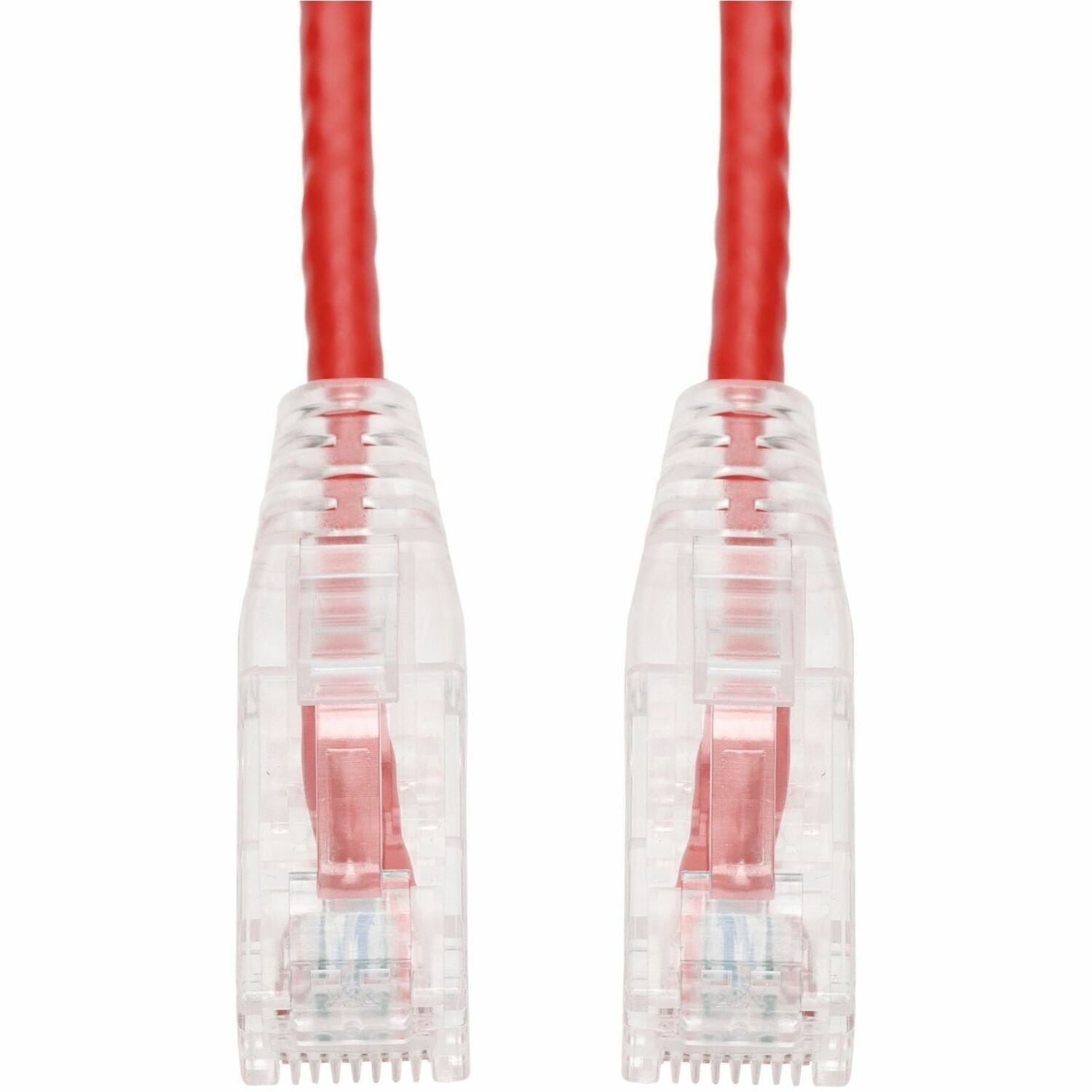 AddOn 10ft Red CAT 6 Slim PVC Ethernet Cable Snagless Clear-Claw RJ-45 M/M - ADD-10FSLCAT6-RD