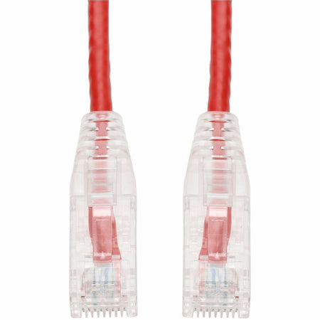 AddOn 15ft Red CAT 6 Slim PVC Ethernet Cable Snagless Clear-Claw RJ-45 M/M - ADD-15FSLCAT6-RD