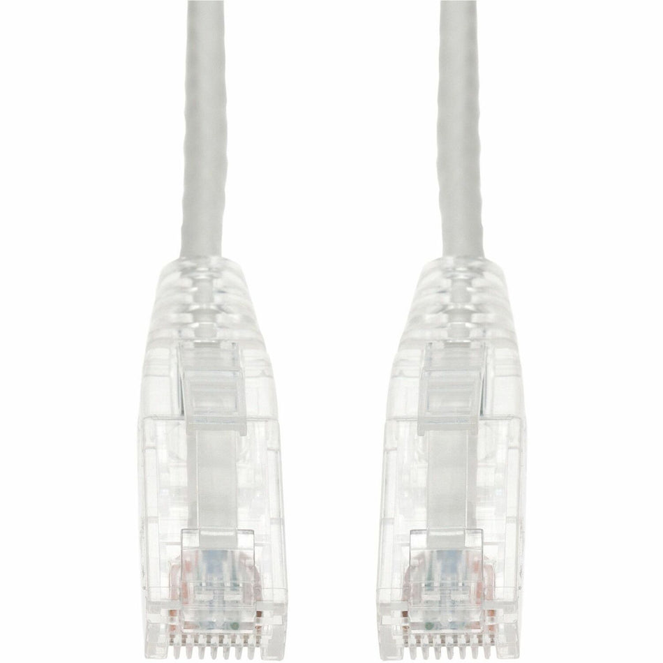 AddOn 15ft White CAT 6 Slim PVC Ethernet Cable Snagless Clear-Claw RJ-45 M/M - ADD-15FSLCAT6-WE