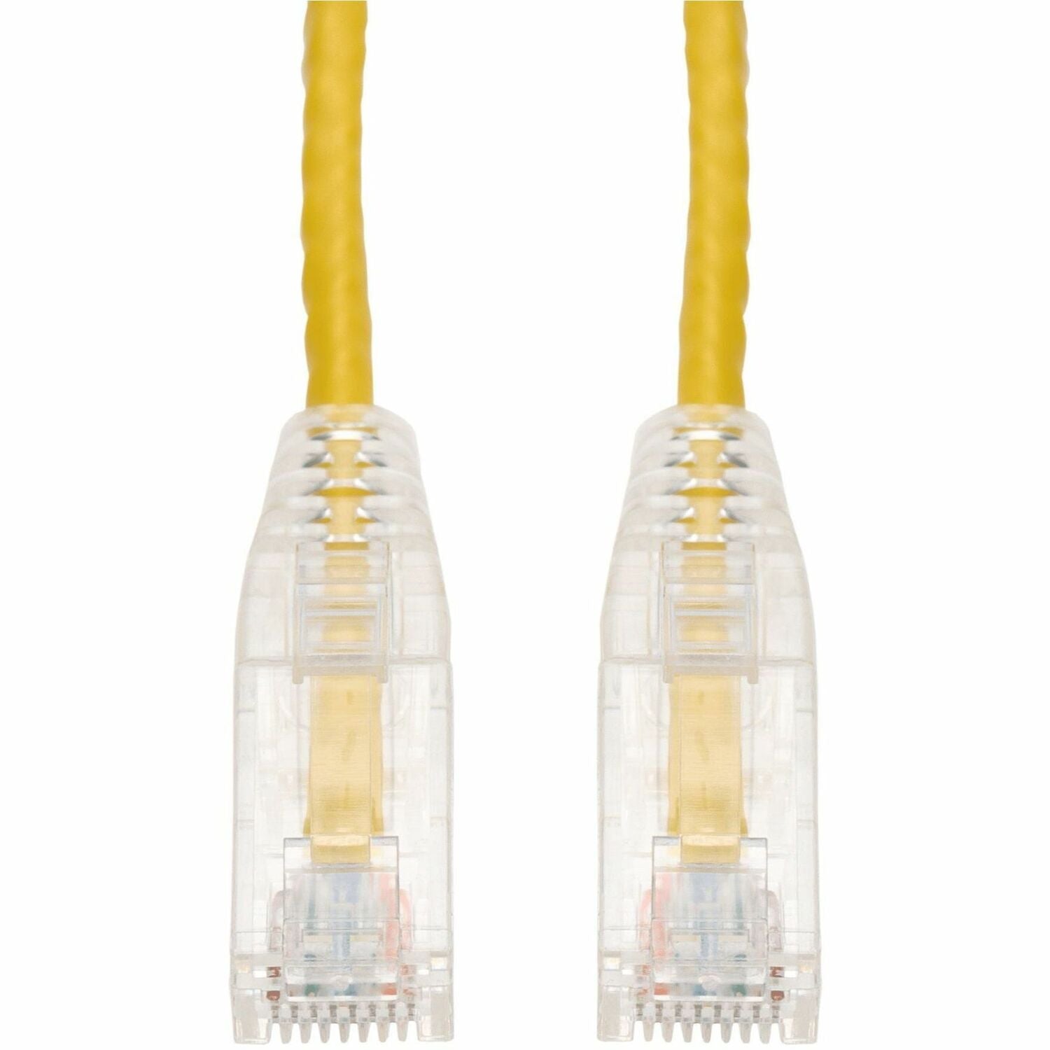 AddOn 50ft Yellow CAT 6 Slim PVC Ethernet Cable Snagless Clear-Claw RJ-45 M/M - ADD-50FSLCAT6-YW