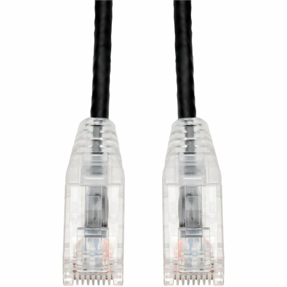 AddOn 10ft Black CAT 6 Slim PVC Ethernet Cable Snagless Clear-Claw RJ-45 M/M - ADD-10FSLCAT6-BK