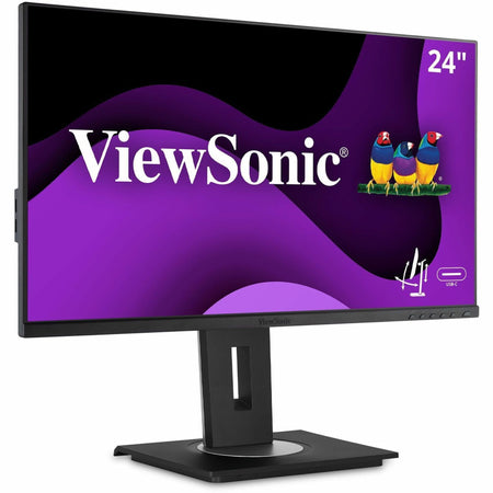 ViewSonic VG2455 24 Inch IPS 1080p Monitor with USB C 3.1, HDMI, DisplayPort, VGA and 40 Degree Tilt Ergonomics for Home and Office - VG2455