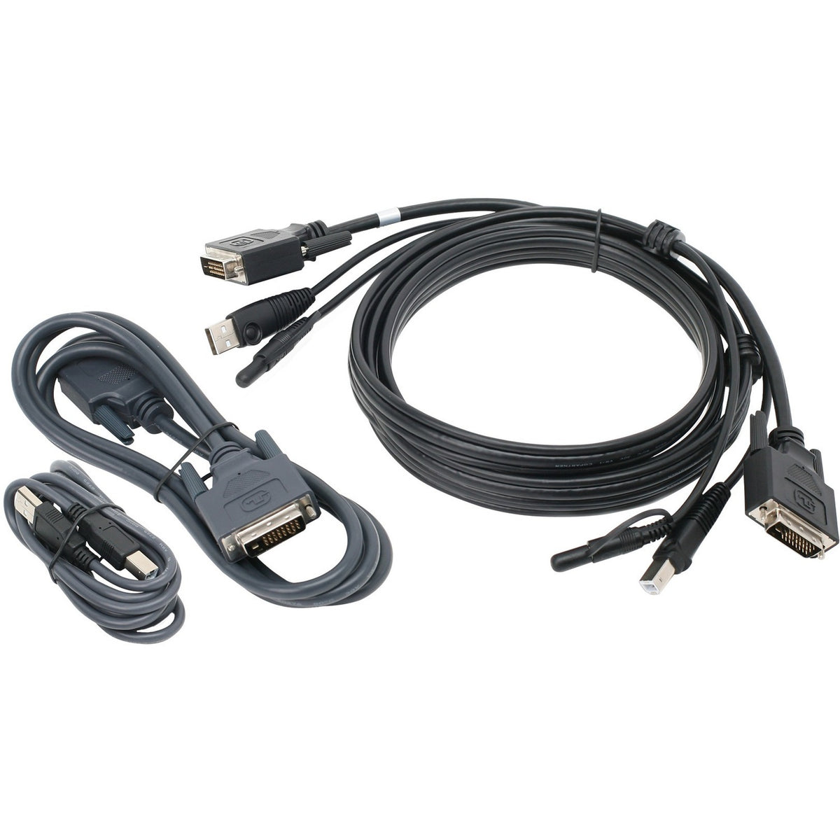 IOGEAR 10 ft. Dual View DVI, USB KVM Cable Kit with Audio (TAA) - G2L7203UTAA3