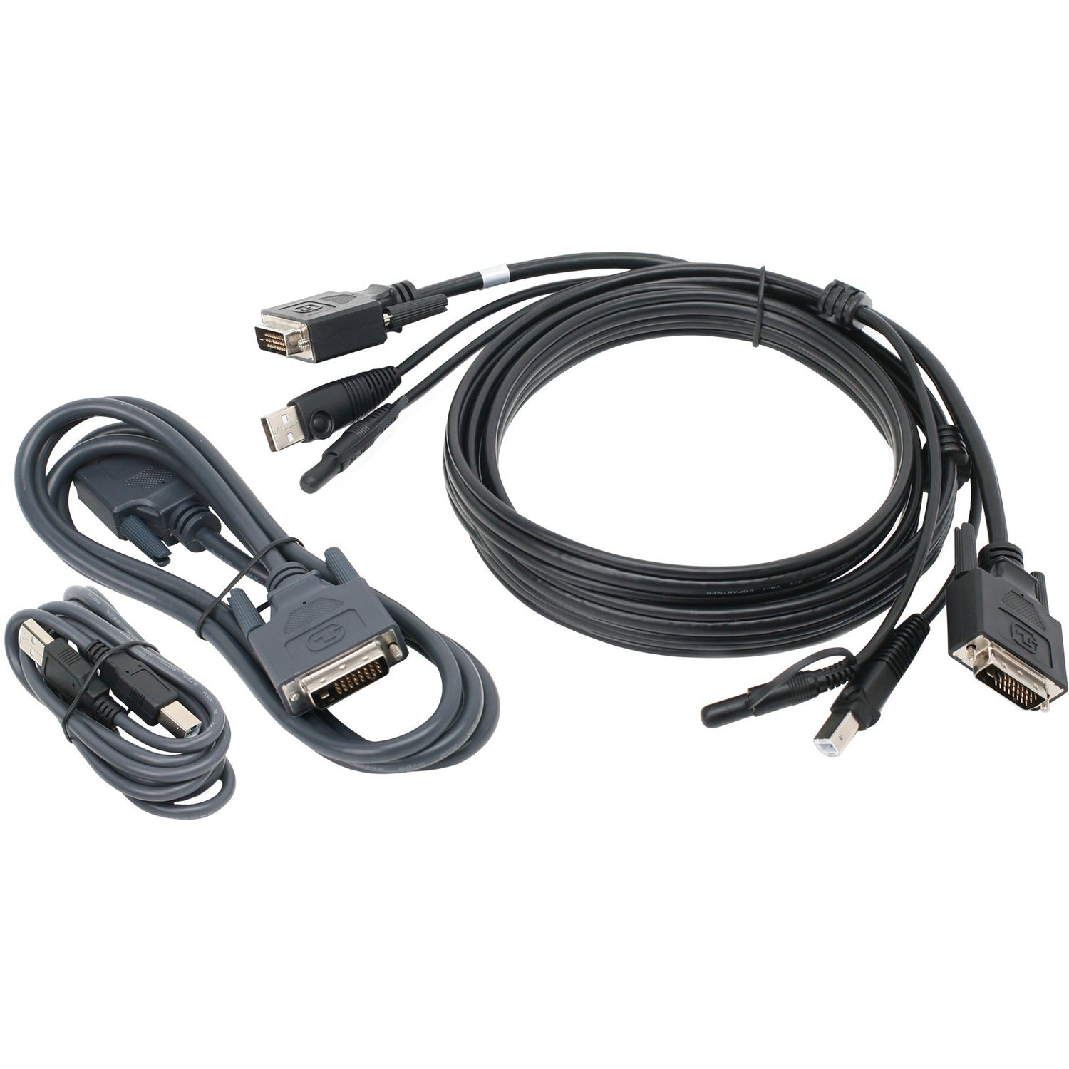 IOGEAR 10 ft. Dual View DVI, USB KVM Cable Kit with Audio (TAA) - G2L7203UTAA3