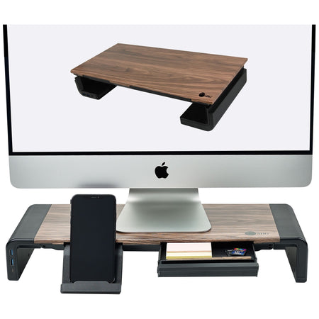 SIIG Stylish Foldable Monitor Stand with USB Hub - CE-MT2Q12-S1