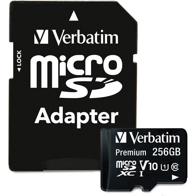 Verbatim Premium 256 GB Class 10/UHS-I (U1) microSDXC - 1 Pack - 70364