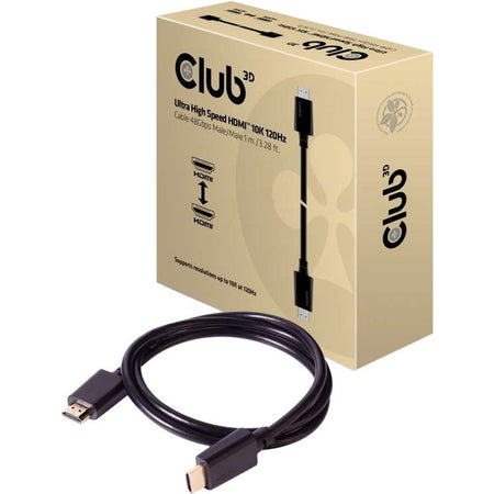 Club 3D Ultra High Speed HDMI™ Cable 10K 120Hz 48Gbps M/M 1 m./3.28 ft. - CAC-1371