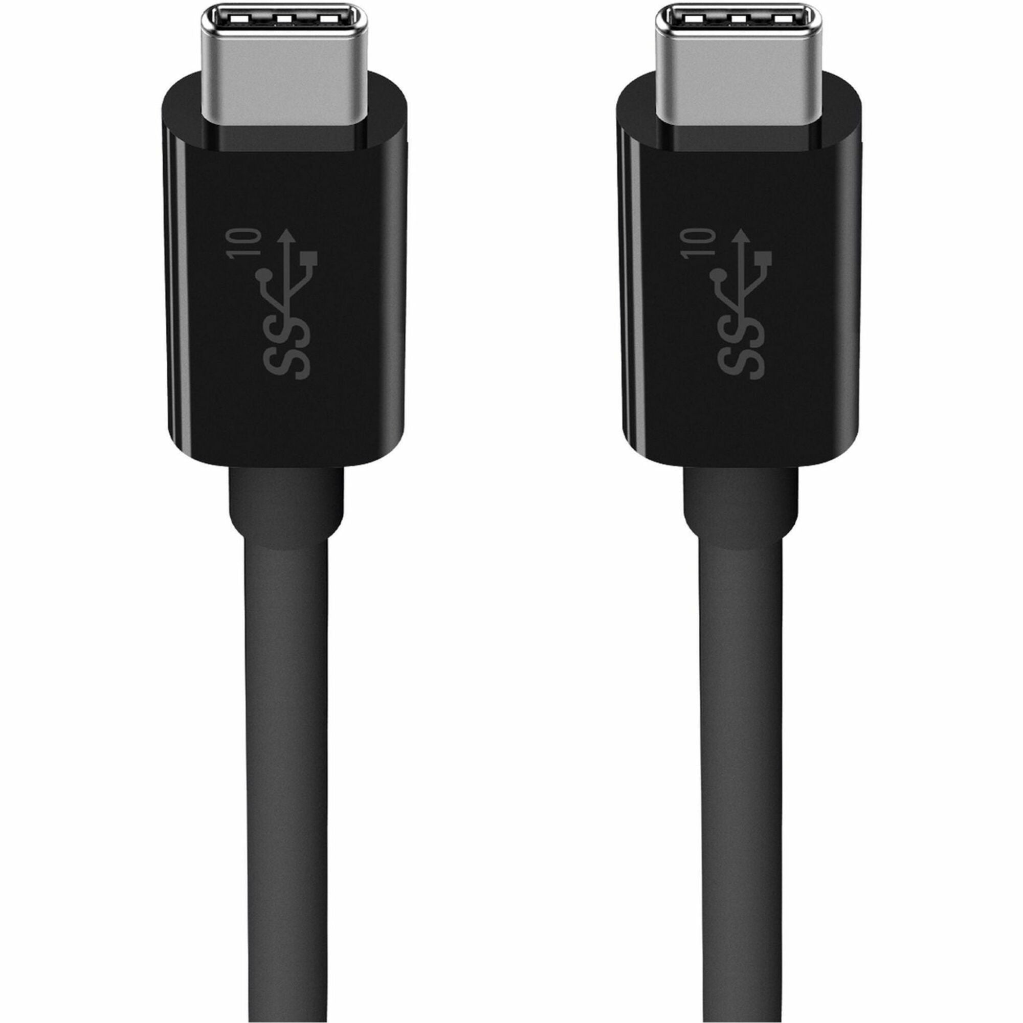 Belkin 100W USB-C to USB-C Cable - USB 3.1 - 10 Gbps - 4K Audio/Video - M/M - 1m/3.3ft - Black - F2CU052BT1M-BLK