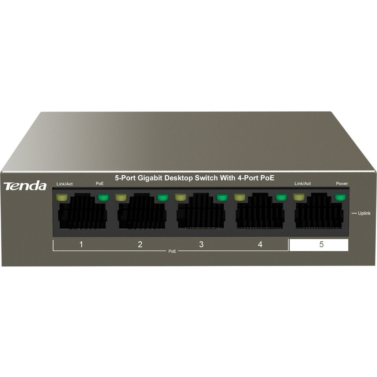 Tenda 5-Port Gigabit Desktop Switch with 4-Port PoE - TEG1105P-4-63W