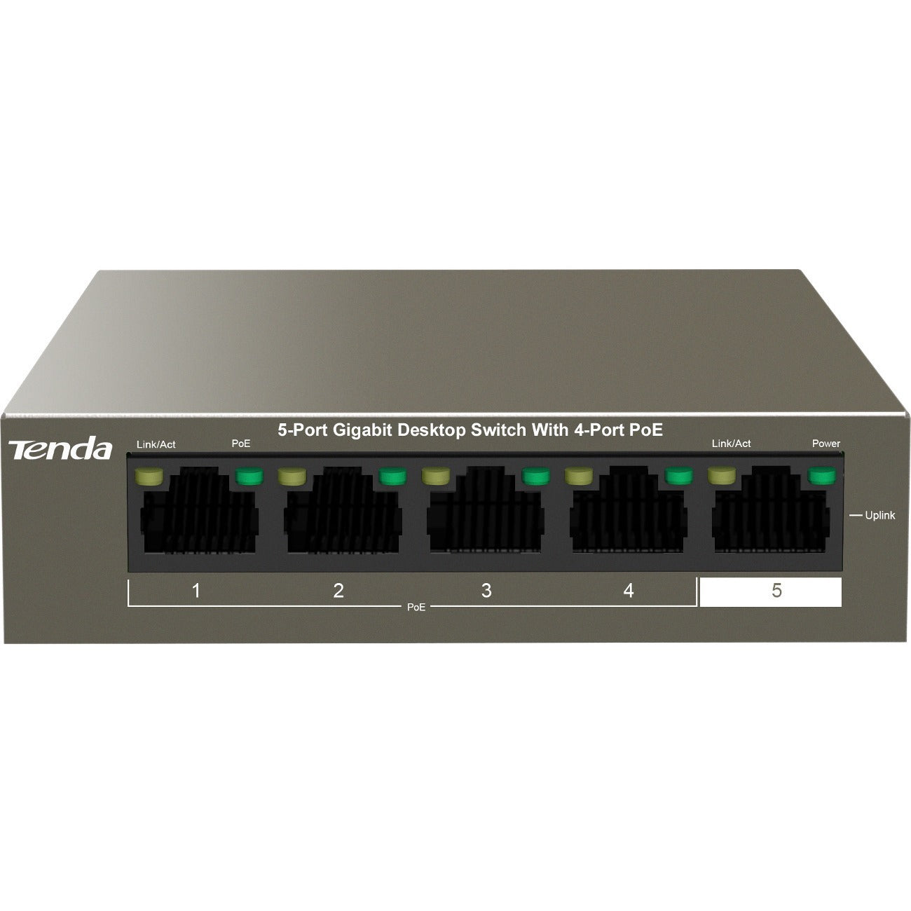 Tenda 5-Port Gigabit Desktop Switch with 4-Port PoE - TEG1105P-4-63W