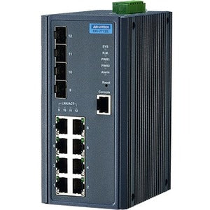 Advantech 8FE+4G SFP Managed Ethernet Switch - EKI-7712E-4F-AE