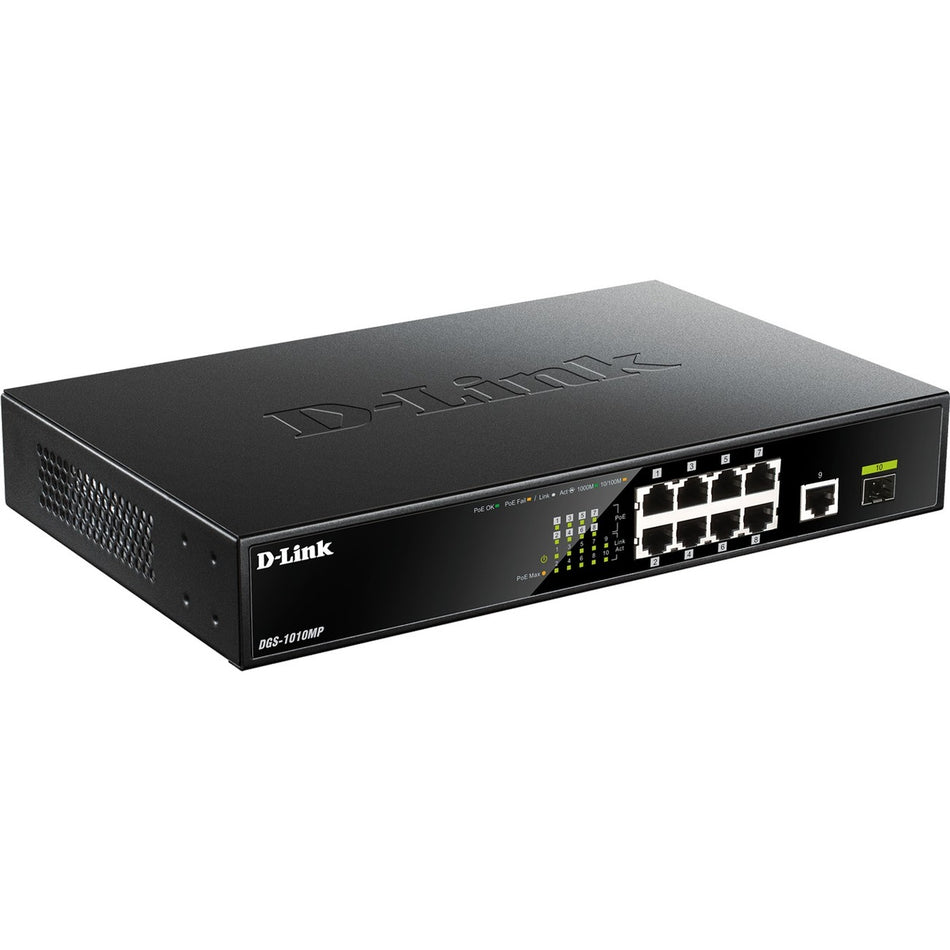 D-Link 10-Port Gigabit Rackmount PoE Switch - DGS-1010MP