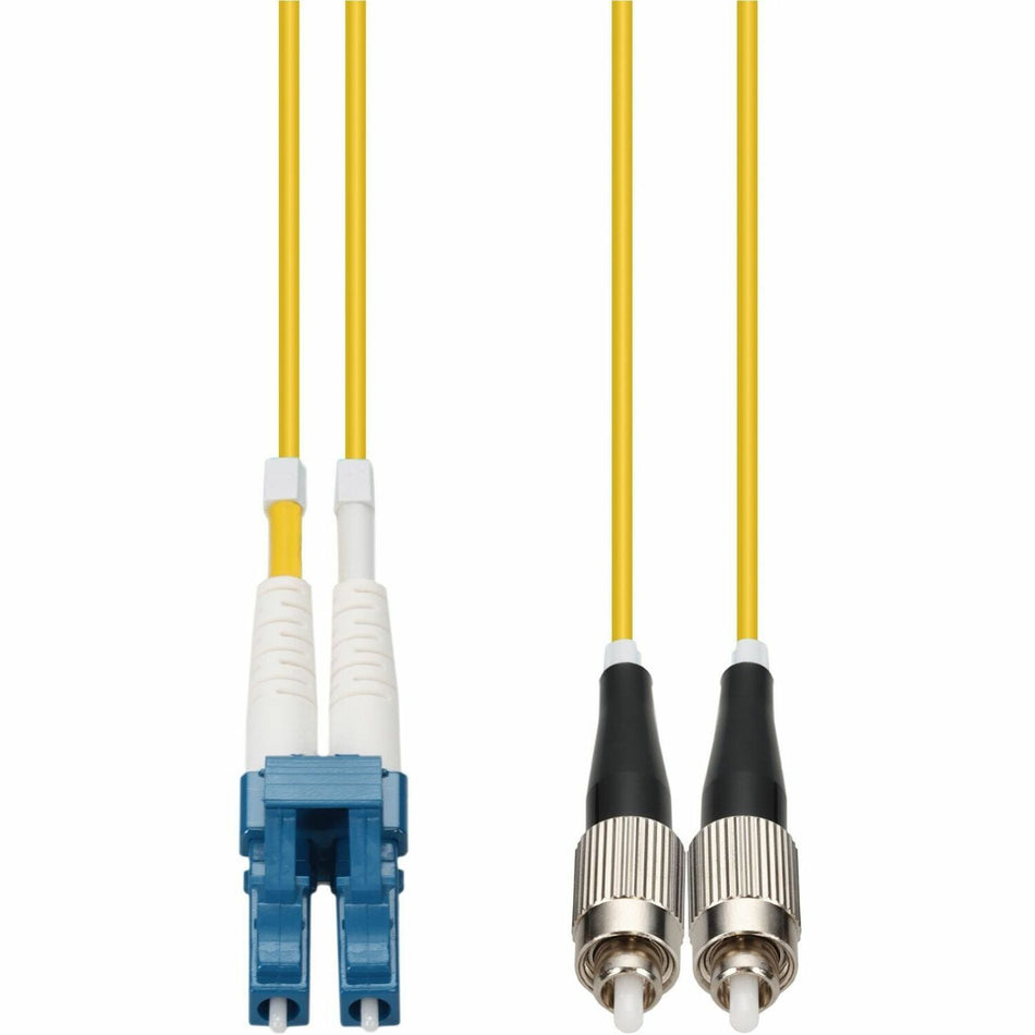 AddOn 15m LC to FC Yellow OS2 Duplex OFNR (Riser-Rated) SMF Fiber Patch Cable - ADD-LC-FC-15M9SMF