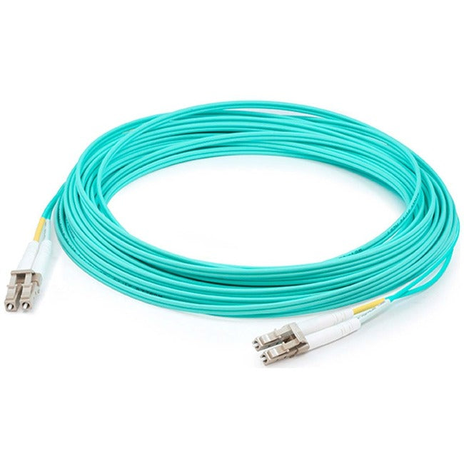 AddOn 22m LC (Male) to LC (Male) Aqua OM4 Duplex Fiber OFNR (Riser-Rated) Patch Cable - ADD-LC-LC-22M5OM4