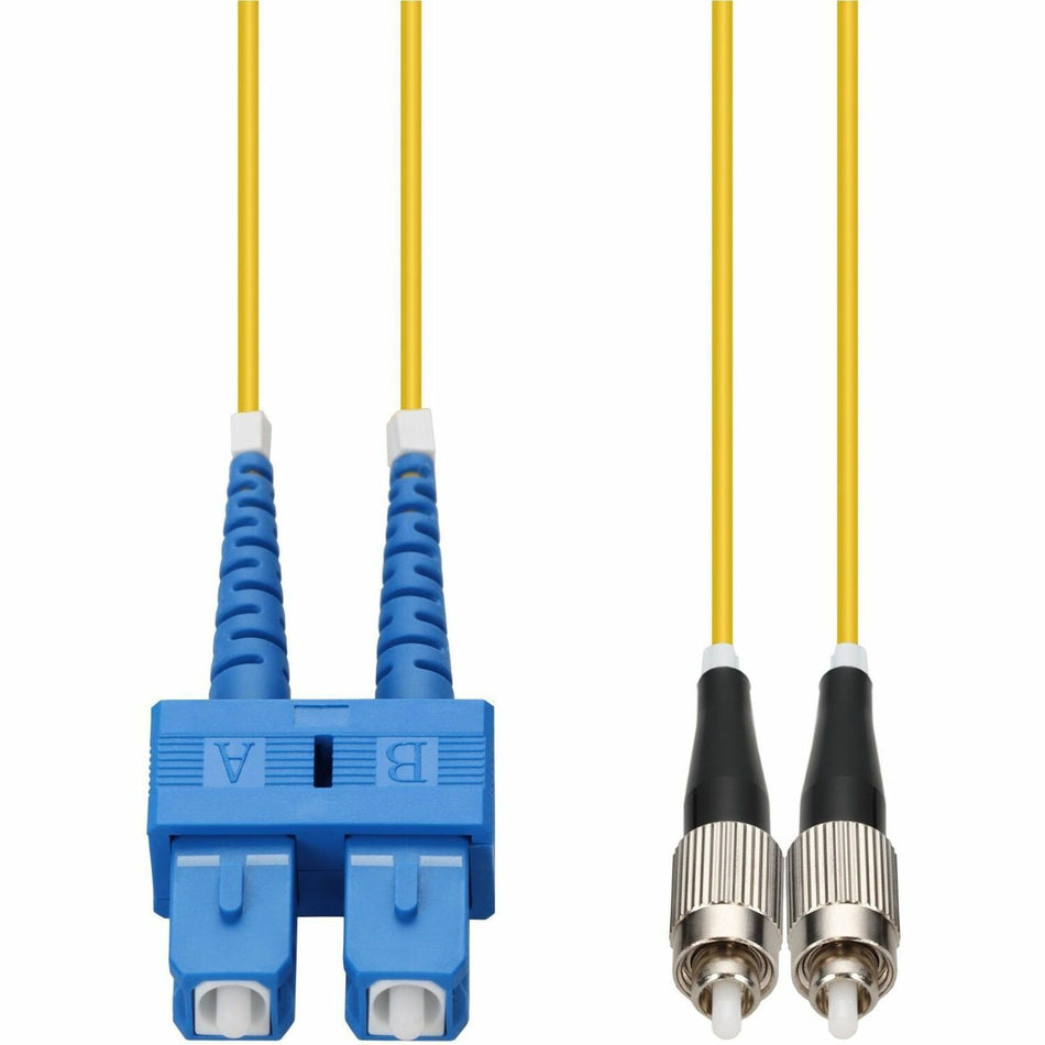 AddOn 10m SC to FC Yellow OS2 Duplex OFNR (Riser-Rated) SMF Fiber Patch Cable - ADD-SC-FC-10M9SMF