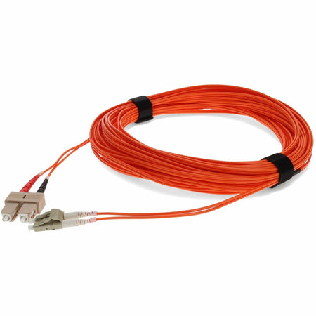 AddOn 15m SC to LC Orange OM2 Duplex OFNR (Riser-Rated) Fiber Patch Cable - ADD-SC-LC-15M5OM2