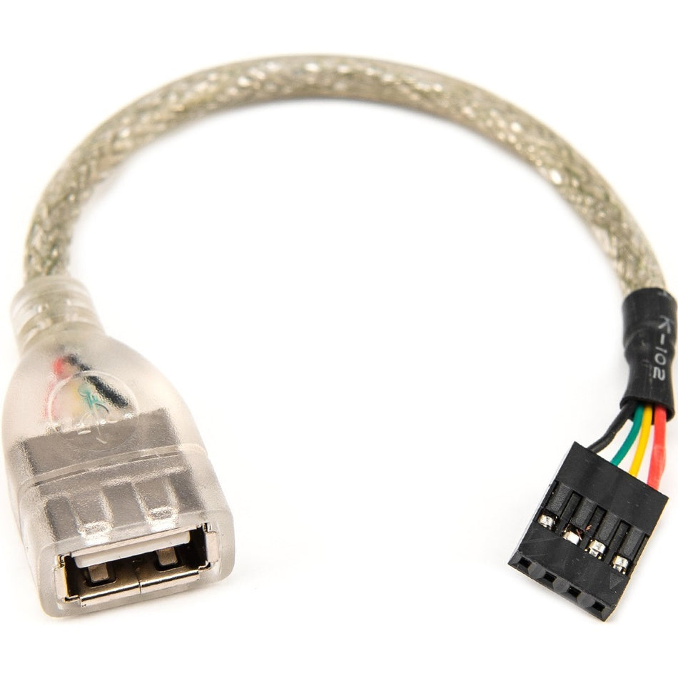 Rocstor Premium 6in USB 2.0 Cable - USB A Female to USB Motherboard 4 Pin Header F/F - Type A Female USB - Y10A208-B1