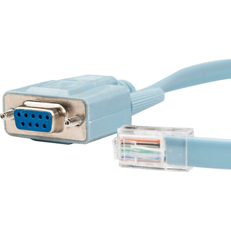 Rocstor Premium 6 ft Cisco&reg; console router cable - RJ45 (m) - DB9 (f) - RJ-45 Male Network - DB-9 Female Serial - Blue - Blue Cisco Router Cable - M/F - Y10A211-BL1