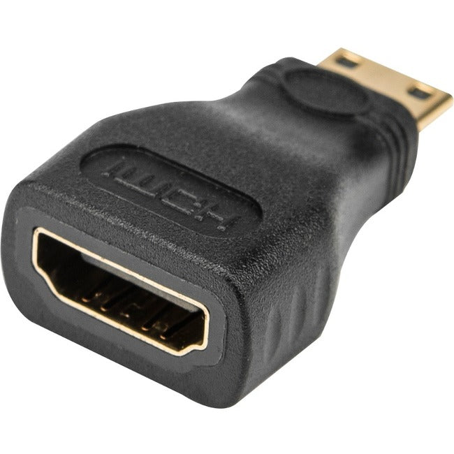 Rocstor Premium HDMI to HDMI Mini Adapter - F/M - 1 Pack - 1 x HDMI Female Digital Audio/Video - 1 x Mini Type C HDMI Male Digital Audio/Video - Gold Connector - Black - Adapter - Y10A226-B1