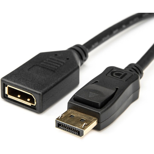 Rocstor Premium 6 ft DisplayPort Video Extension Cable - M/F - DisplayPort Male Video - DisplayPort Female Video - Black - Display Port Video Extension Cable - Y10C233-B1