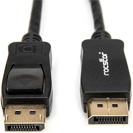 Rocstor Premium 10ft / 3m DisplayPort 1.2 Cable M/M - DisplayPort 4k - DisplayPort Male Digital Audio/Video - 10ft - Black- DP TO DP Cable 4Kx2K - Y10C236-B1