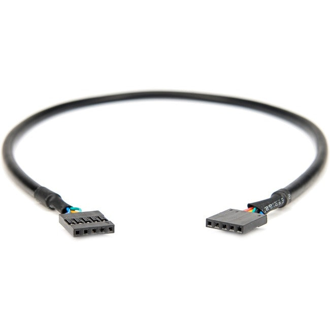 Rocstor Premium 18in Internal 5 pin USB IDC Motherboard Header Cable - IDC Female - IDC Female - Black - Y10C211-B1