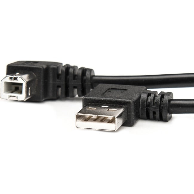 Rocstor Premium 3ft USB Type A Right Angle to USB Type B Right Angle Cable - M/M - USB - 3 ft - 1 x USB Type A Male - 1 x USB Type B Male - Cable M/M - Black - Y10C223-B1