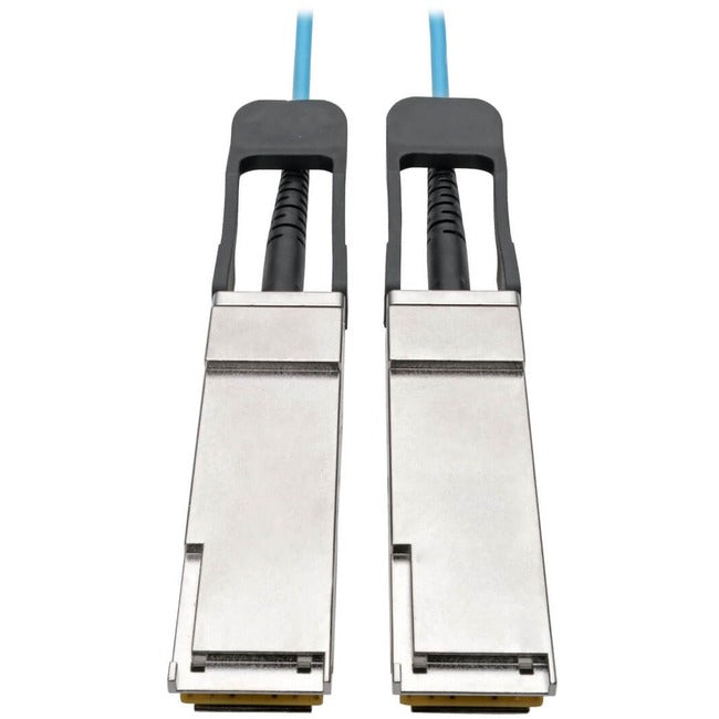 Eaton Tripp Lite Series QSFP+ to QSFP+ Active Optical Cable - 40Gb, AOC, M/M, Aqua, 2M (6.56 ft.) - N28F-02M-AQ