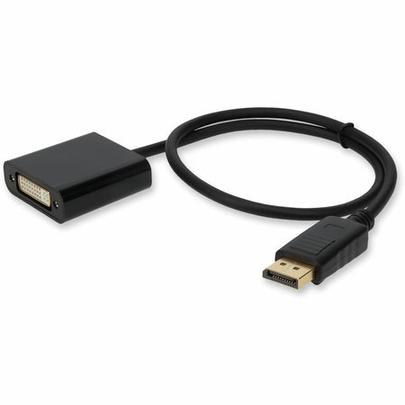 AddOn 2ft DisplayPort 1.2 Male to DVI-D Dual Link (24+1 pin) Female Black Cable For Resolution Up to 2560x1600 (WQXGA) - DISPLAYPORT2DVID2F
