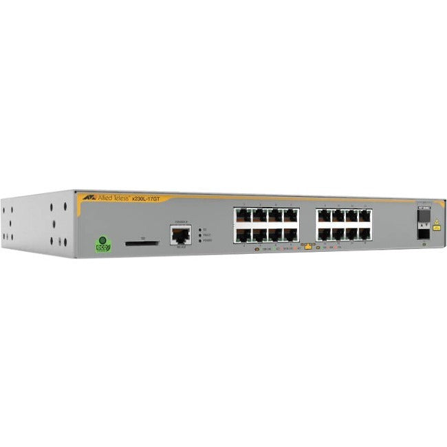 Allied Telesis L3 Switch with 16 x 10/100/1000T Ports and 1 x 100/1000X SFP Port - AT-X230L-17GT-10