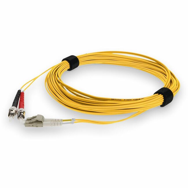 AddOn 3m LC (Male) to ST (Male) Yellow OM4 Duplex Fiber OFNR (Riser-Rated) Patch Cable - ADD-ST-LC-3M5OM4-YW