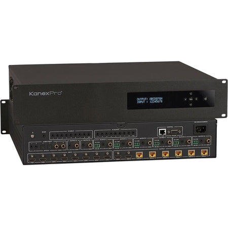 KanexPro 4K/60 HDBaseT 8X8 Matrix Switcher with Audio Matrix - MX-HDBT8X818G