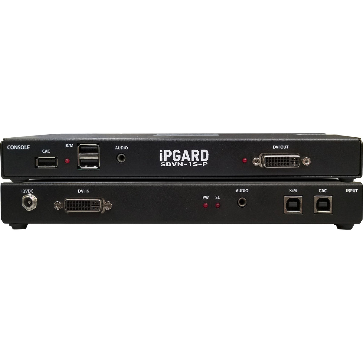 iPGARD Secure 1-Port, Single-Head DVI KVM Switch with Dedicated CAC Port & 4K Support - SDVN-1S-P