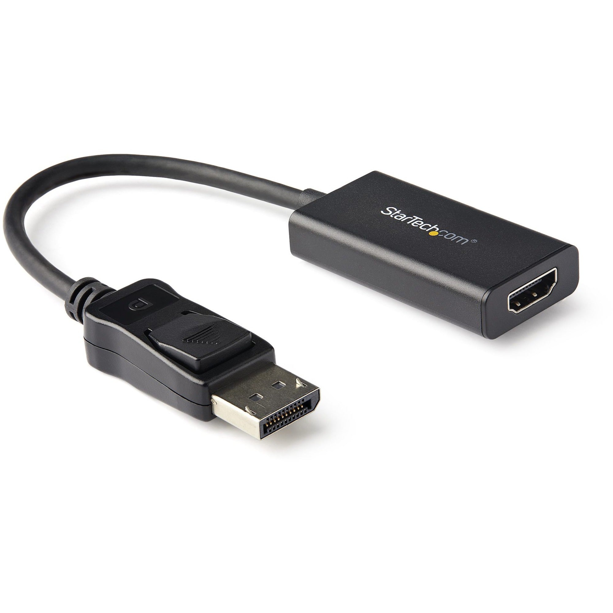 StarTech.com DisplayPort to HDMI Adapter, 4K 60Hz HDR10 Active DisplayPort 1.4 to HDMI 2.0b Converter, Latching DP Connector, DP to HDMI - DP2HD4K60H