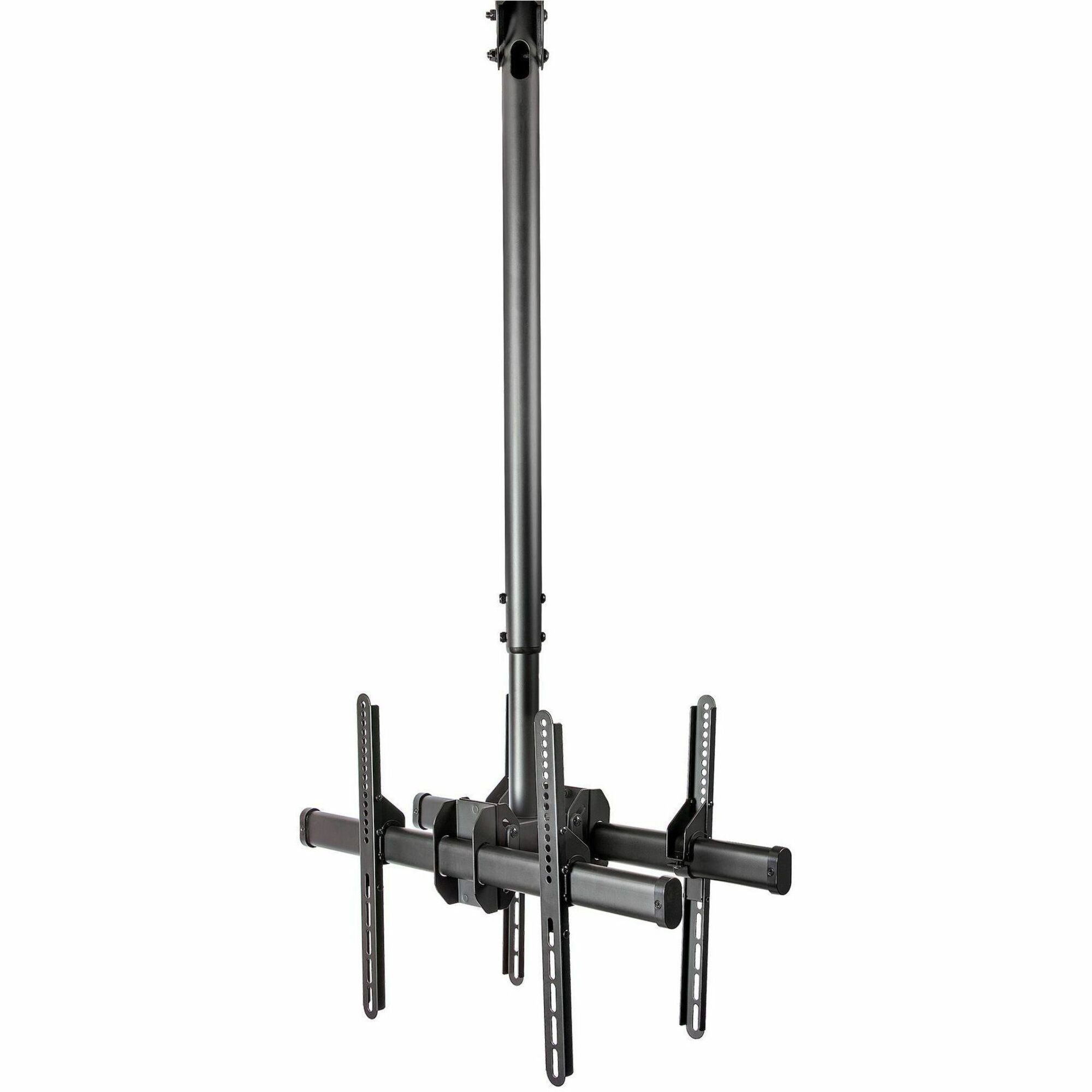 StarTech.com Dual TV Ceiling Mount, Back-to-Back Hanging Dual Screen VESA Pole Mount for 32"-75" TVs - Height Adjustable Telescopic Pole - FPCEILBTB