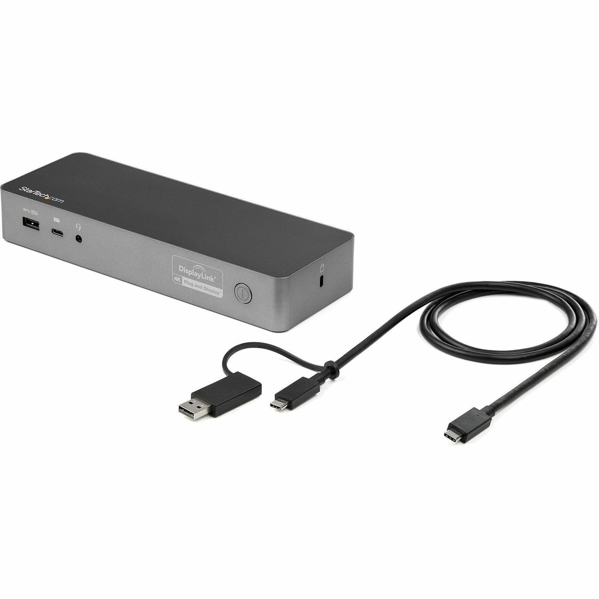 StarTech.com Universal Laptop Docking Station, Hybrid USB-C & USB-A Dock, Dual 4K DP & HDMI, 60W PD, Mac / Windows / Chrome OS, GbE - DK30C2DPPD
