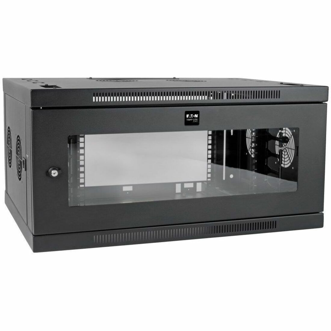 Tripp Lite by Eaton SmartRack 6U Low-Profile Switch-Depth-Plus Wall-Mount Mini Rack Enclosure Wide Acrylic Window - SRW6UDPGVRT