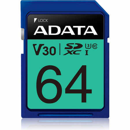 Adata Premier Pro 64 GB Class 10/UHS-I (U3) V30 SDXC - ASDX64GUI3V30S-R