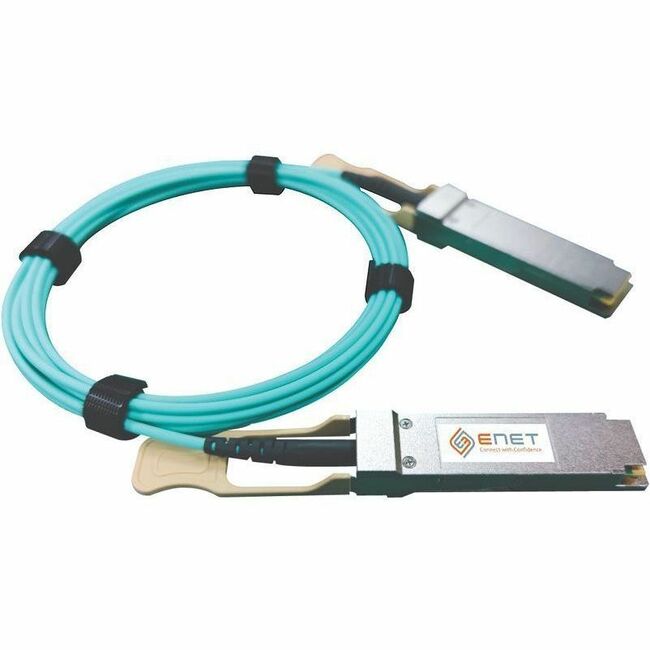 ENET Cisco Compatible QSFP-100G-AOC5M TAA Compliant Functionally Identical 100GBASE-AOC QSFP28 to QSFP28 Active Optical Cable Assembly 5m DOM OM3 MMF - QSFP-100G-AOC5M-ENC