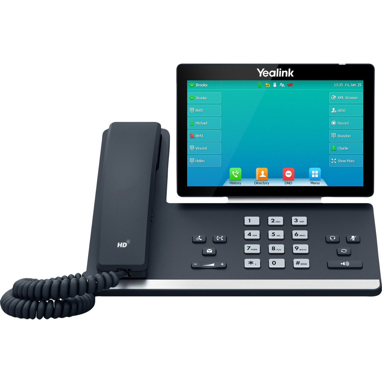 Yealink SIP-T57W IP Phone - Corded/Cordless - Corded/Cordless - Bluetooth - Wall Mountable, Desktop - Classic Gray - SIP-T57W