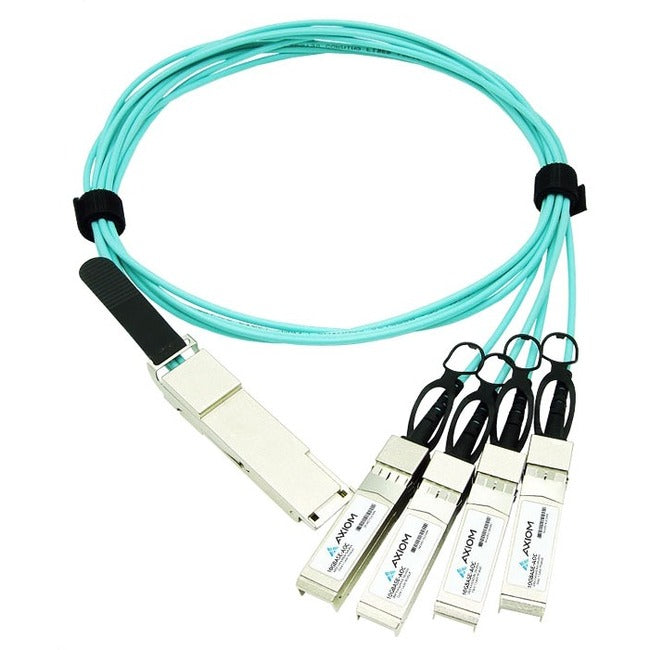 Axiom 40GBASE-AOC QSFP+ to 4 SFP+ Active Optical Cable Cisco Compatible, 20m - QSFP-4X10G-AOC20M-AX