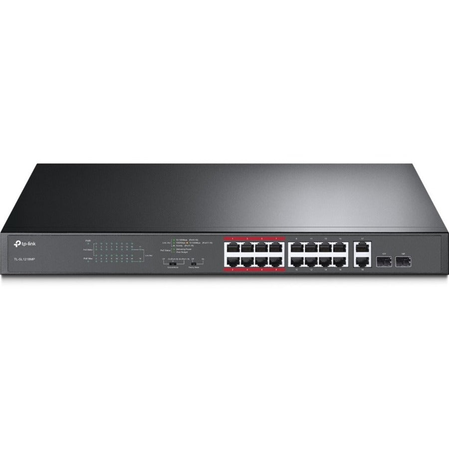 TP-Link TL-SL1218MP - 16 Port 10/100Mbps Fast Ethernet PoE Switch - TL-SL1218MP