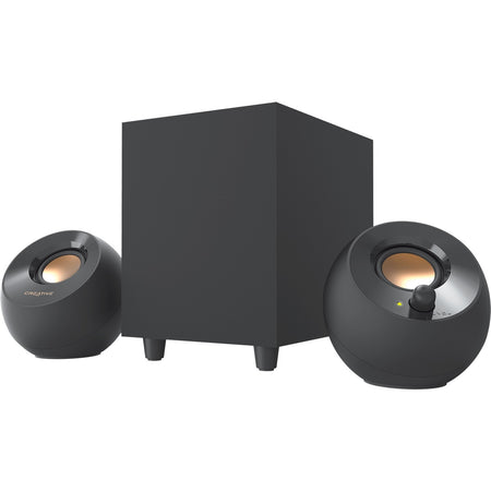 Creative Pebble Plus 2.1 Speaker System - 8 W RMS - Black - 51MF0480AA000