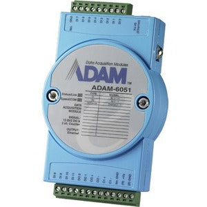 Advantech 14-ch Isolated Digital I/O Modbus TCP Module with 2-ch Counter - ADAM-6051-D