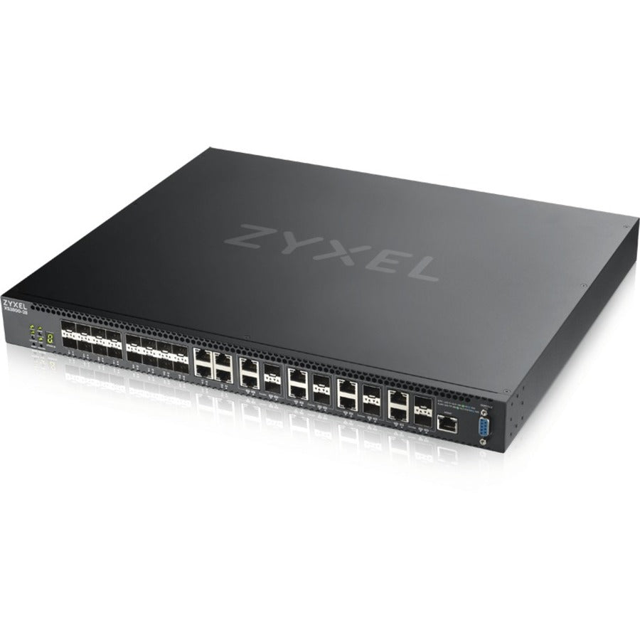 ZYXEL XS3800-28 24-port 10G Multi-Gigabit L3 Managed Aggregation Switch with 16 SFP+ 10G Ports, 8 10G Combo (SFP+/RJ-45) Ports and 4 10G Ethernet Ports - XS3800-28